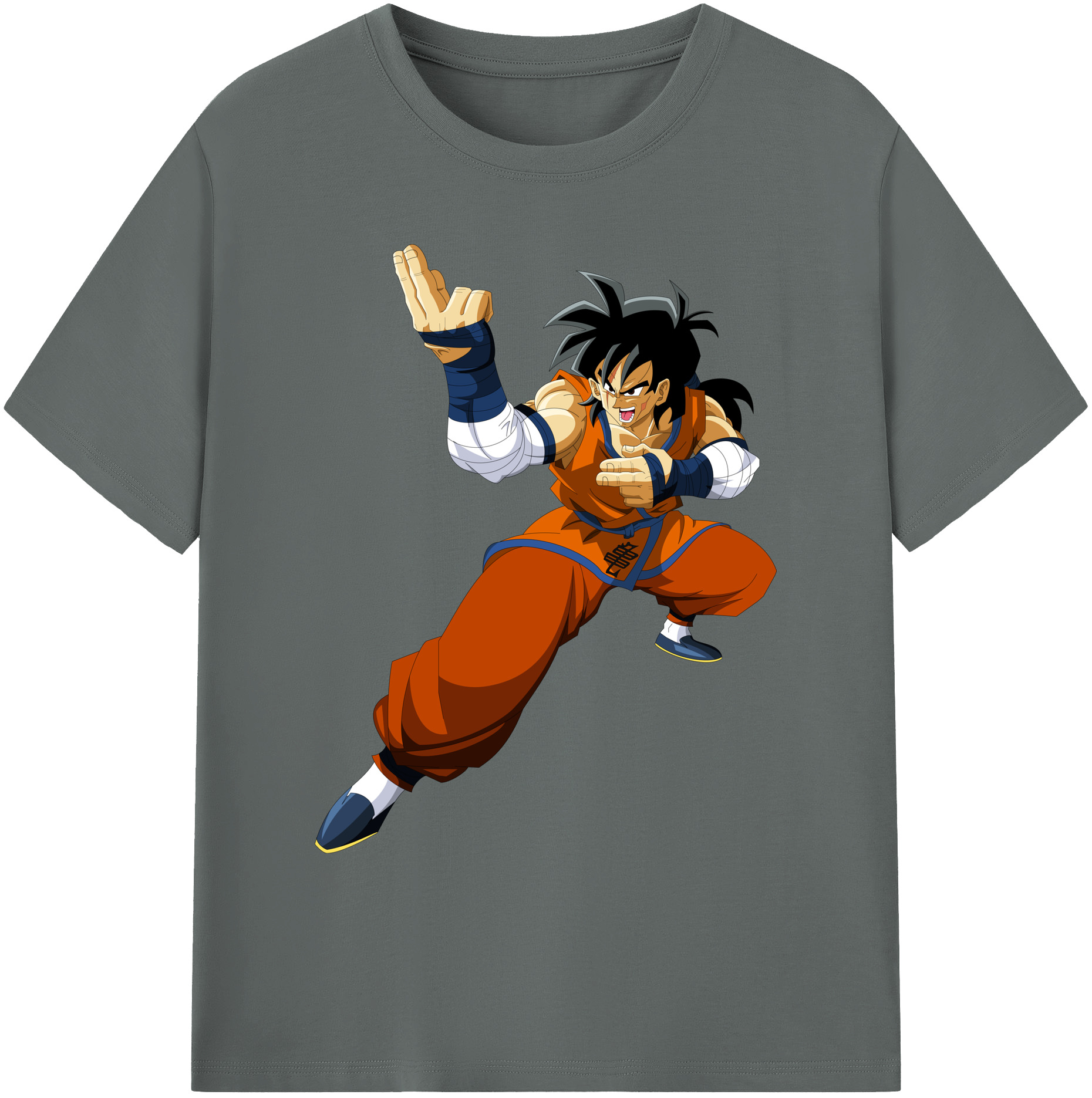 （画像用） ドラゴンボール ヤムチャ DRAGON BALL Yamcha 綿100％ メンズ半袖Tシャツ｜肌触りやわらか＆通気性